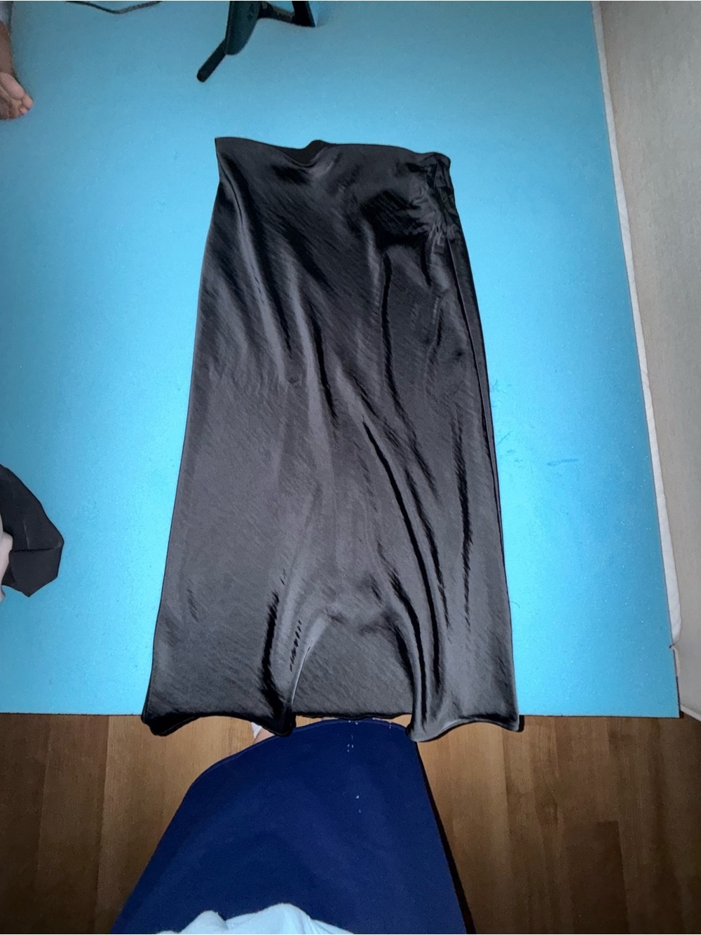 Black Satin Maxi Skirt target- Women